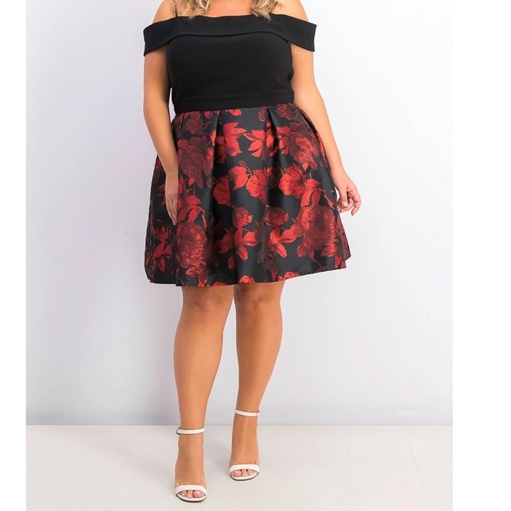 Morgan & Company Trendy Off-The-Shoulder Dress